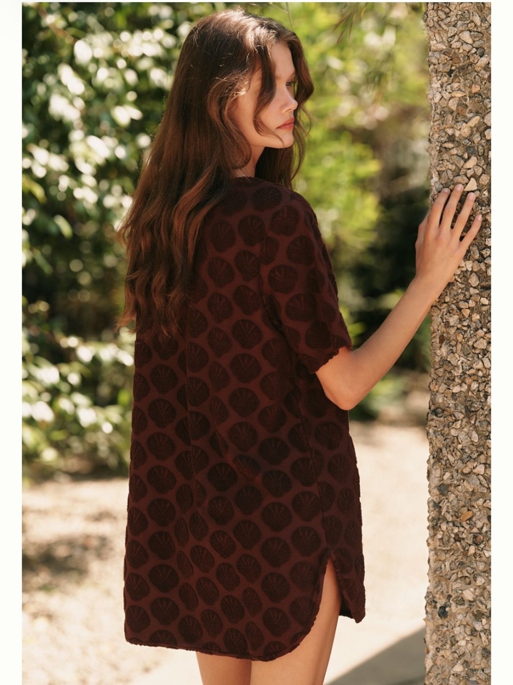 Celandine Terry Mini Dress Brown NWT Medium - Picture 3 of 6